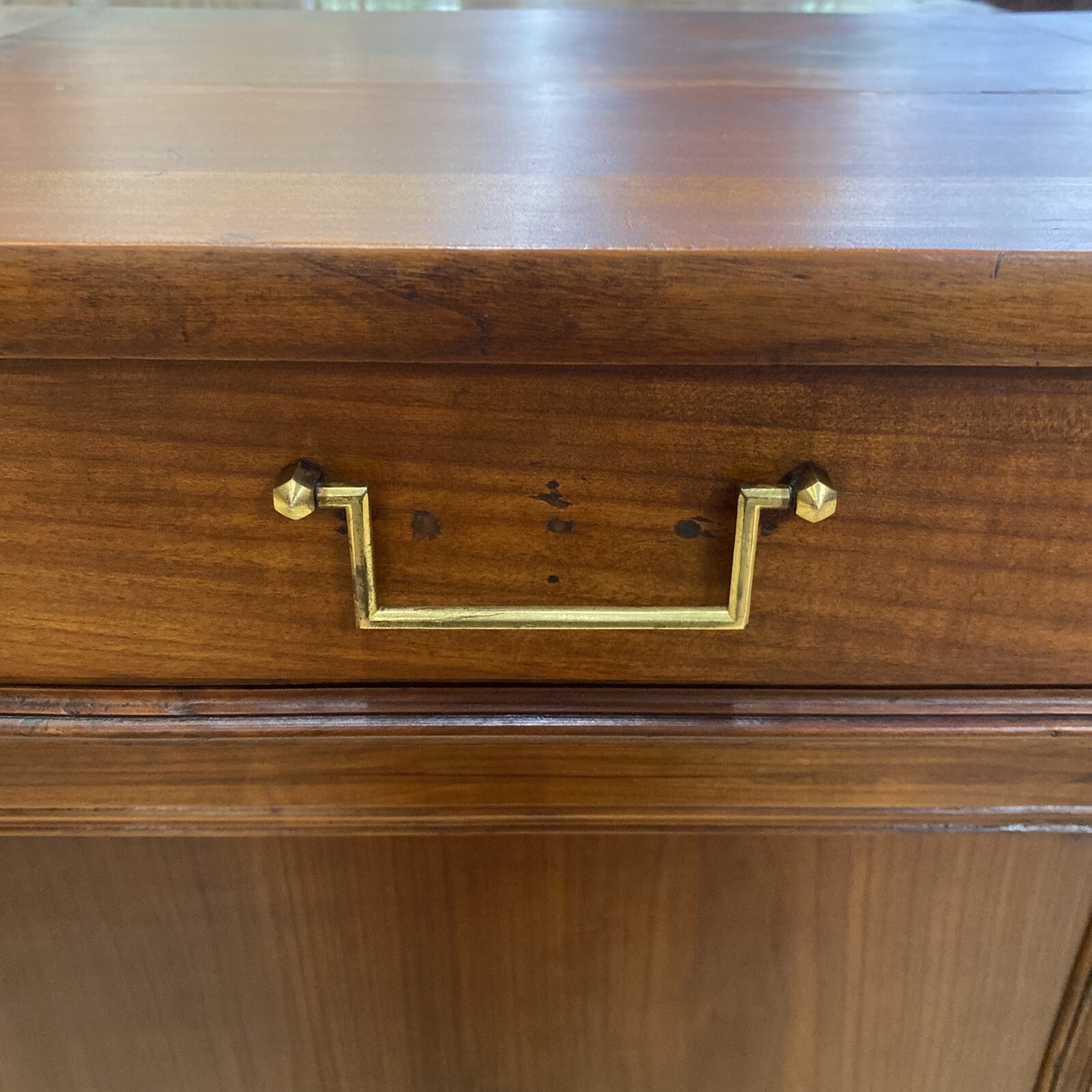 Antique French Empire Style Cherry Wood Sideboard Chest Buffet Commode c. A13
