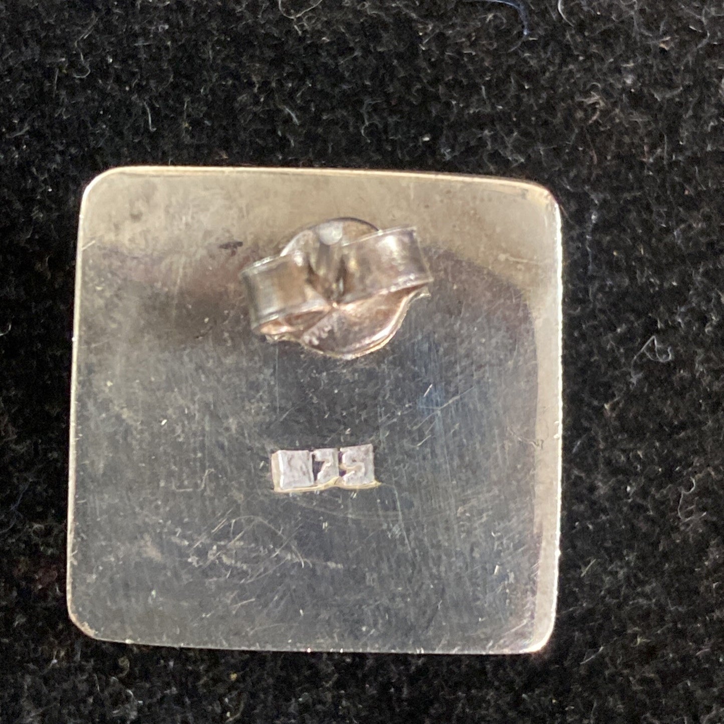 Sterling Silver 925 Square Stud Earrings 15.3g