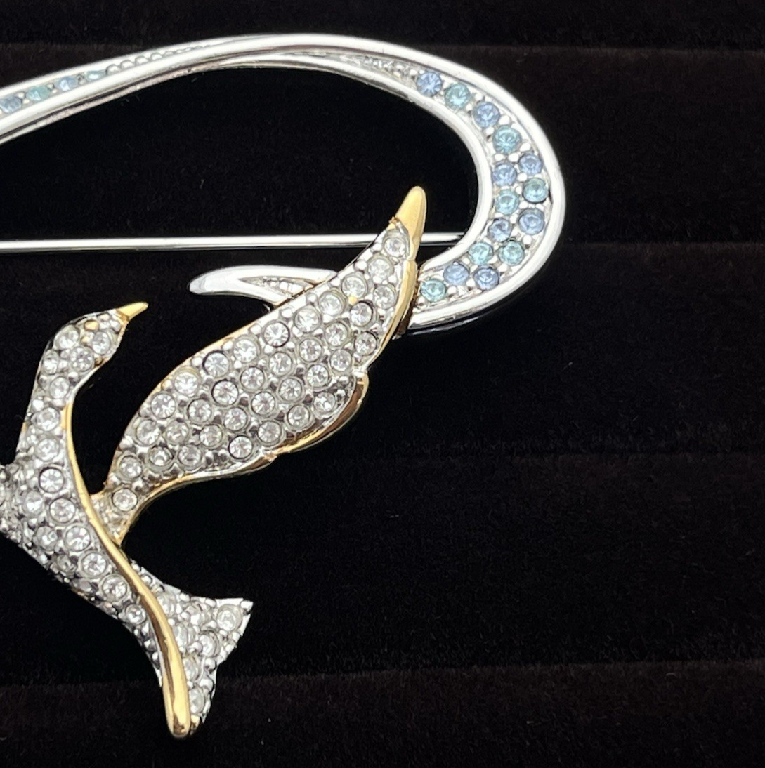 RARE 1999 SWAROVSKI ANNUAL EDITION FREEDOM BIRD PIN COLLECTORS PIECE-2 1/2" WIDE
