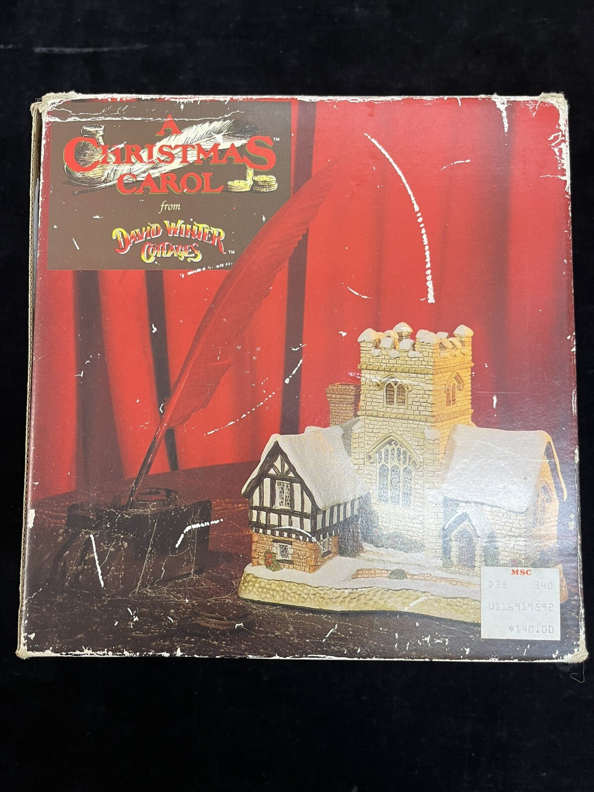 Vintage David Winter Cottage, A Christmas Carol, w/ box, 1989,