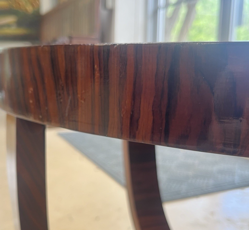 ART DECO STYLE ROUND CENTER TABLE 31" DIAMETER