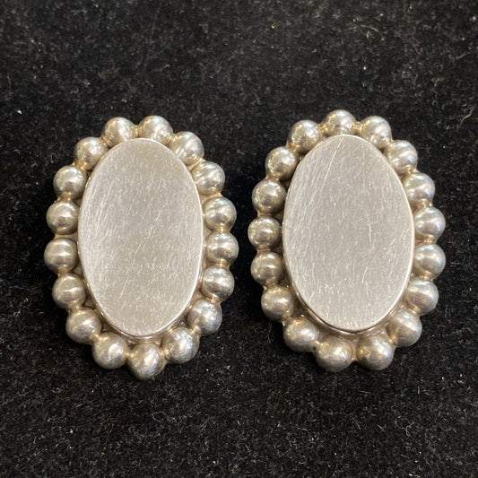 Sterling Silver 925 Mexico Clip On Earrings 25.1g