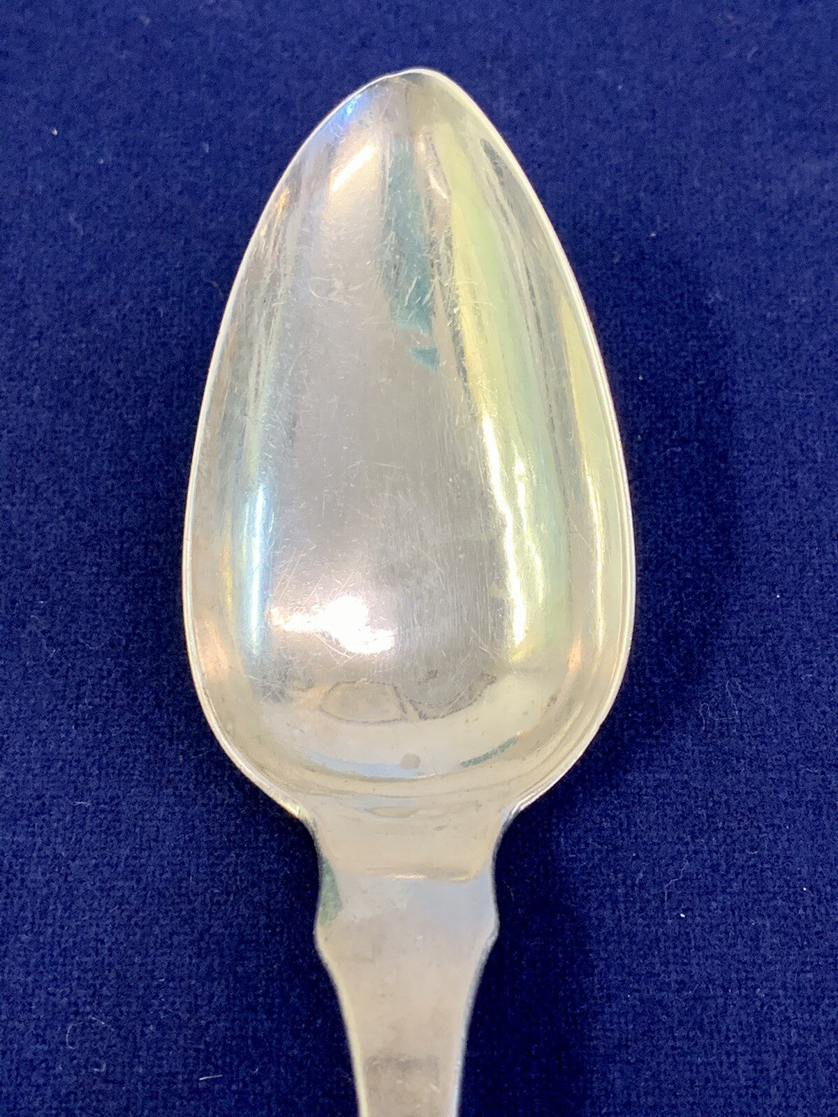 Coin Silver by James Watson from Philadelphia Pair Large 8" Serving Spoons 1820