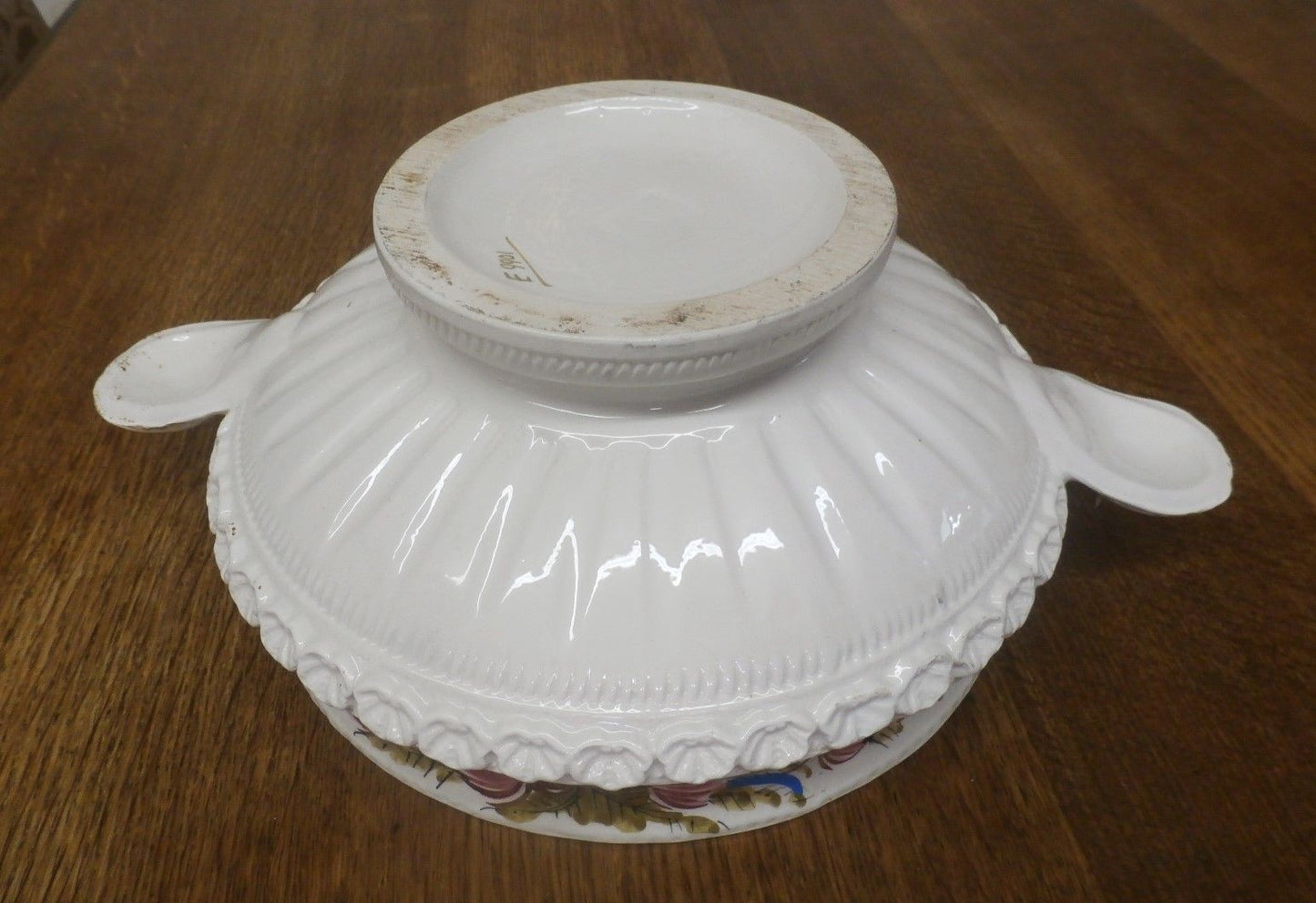 Italian Capodimonte 16" Tureen & Lid Hand Painted  Centerpiece