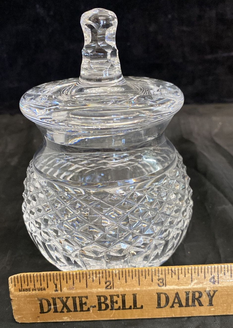 Waterford Cut Crystal Lidded Biscuit Barrel Candy Honey Dish