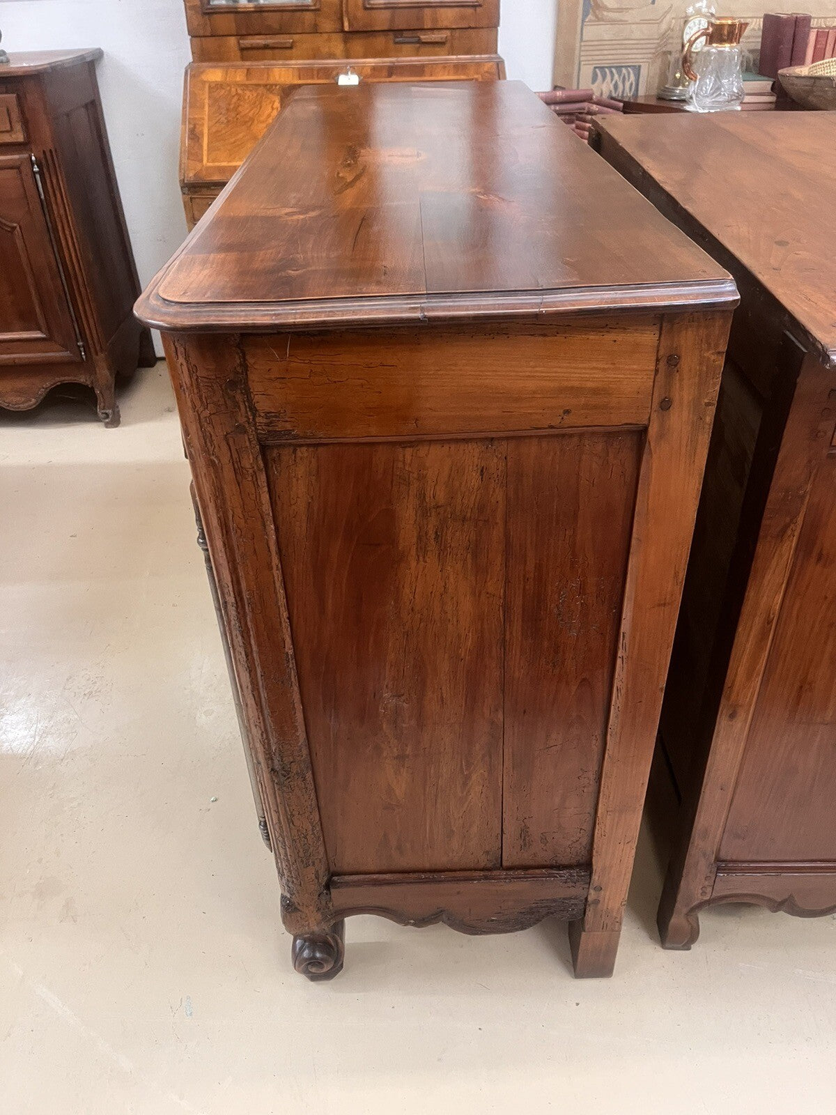 ANTIQUE FRENCH PROVINCIAL FARMHOUSE FRUITWOOD CHEST COMMODE DRESSER