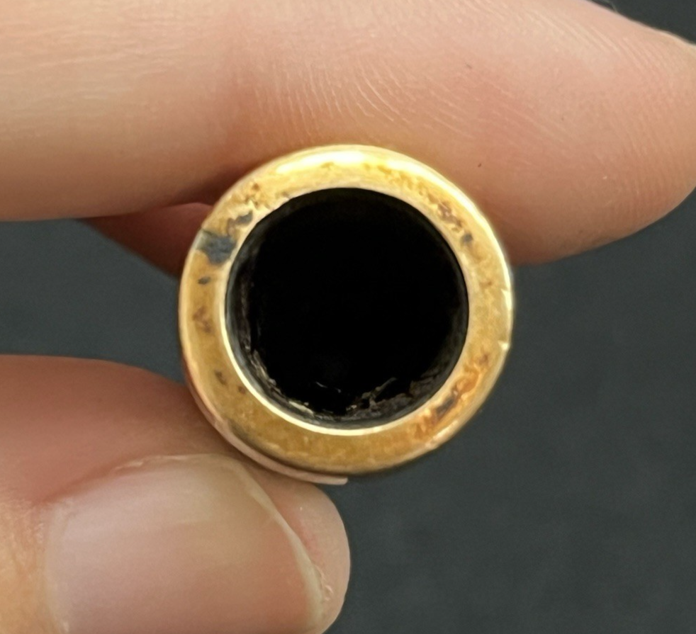 English Birmingham 1827 Briar Wood & 9k Gold Banded Cigarette Holder w/ Case