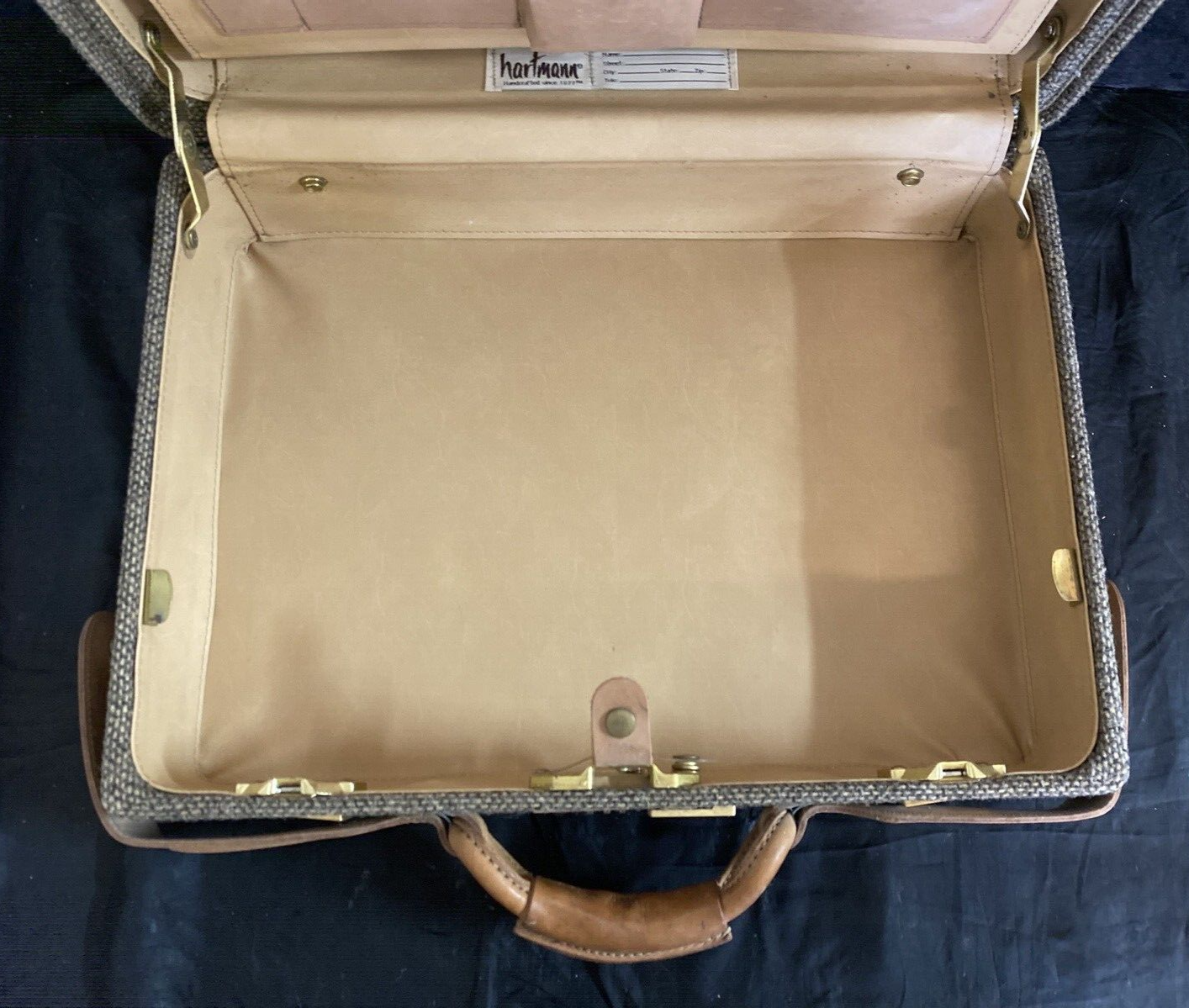 VTG HARTMANN Luggage 4400 BRIEFCASE Combination Tweed Leather