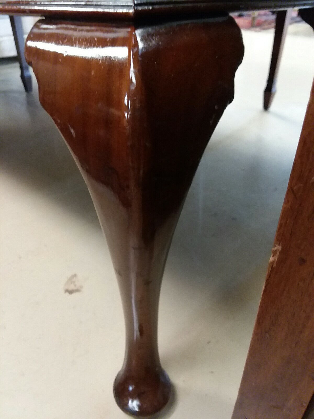 Antique English Queen Anne  Mahogany Sideboard 3 Drawers 2 Doors W 53.5" D 21"