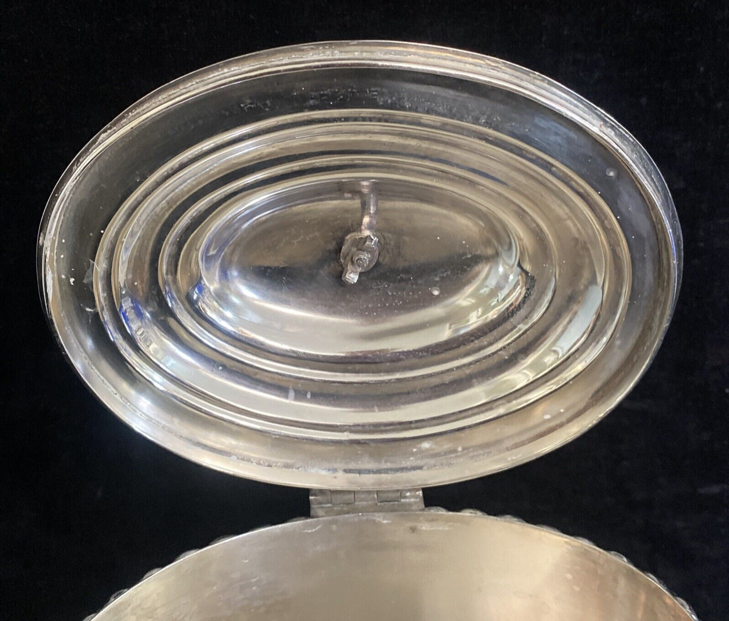 Antique Victorian Footed Silverplate Tea Caddy Biscuit Box