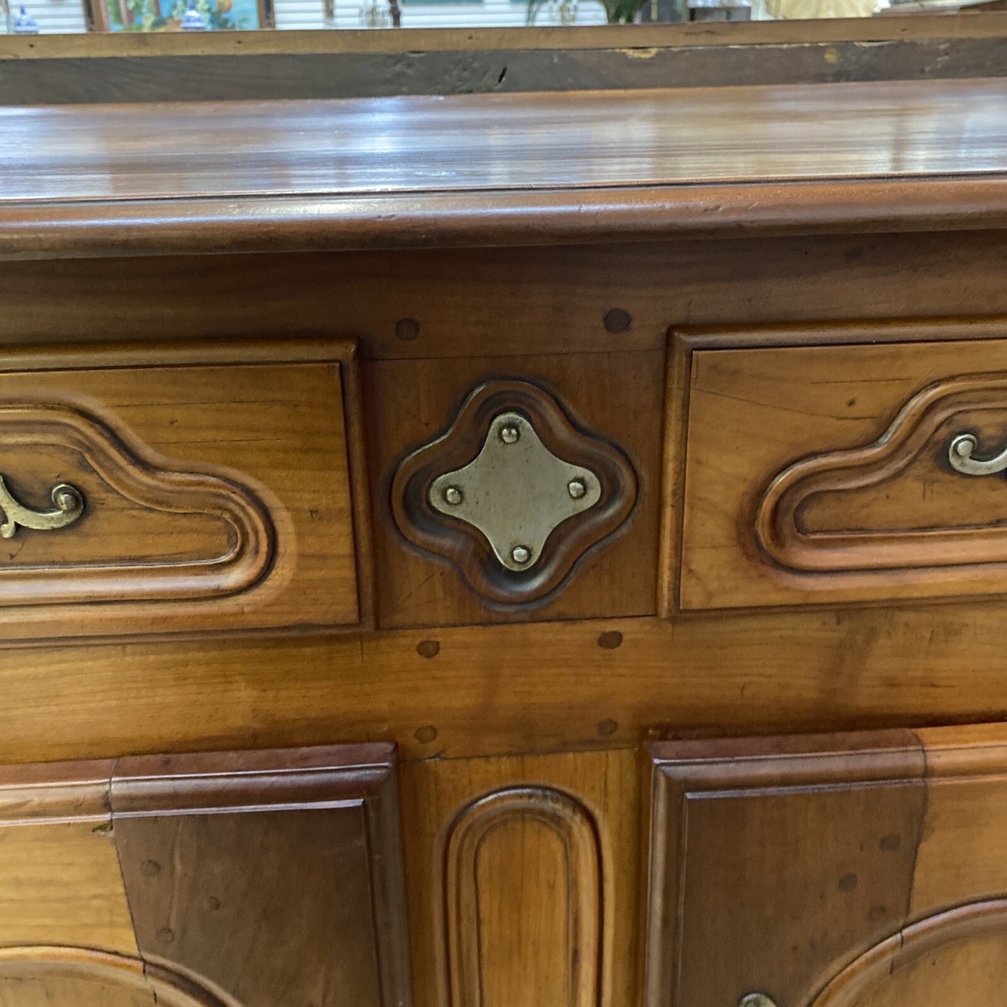 ANTIQUE FRENCH PROVINCIAL FRUITWOOD FARMHOUSE RUSTIC SIDEBOARD EARLY 1800's