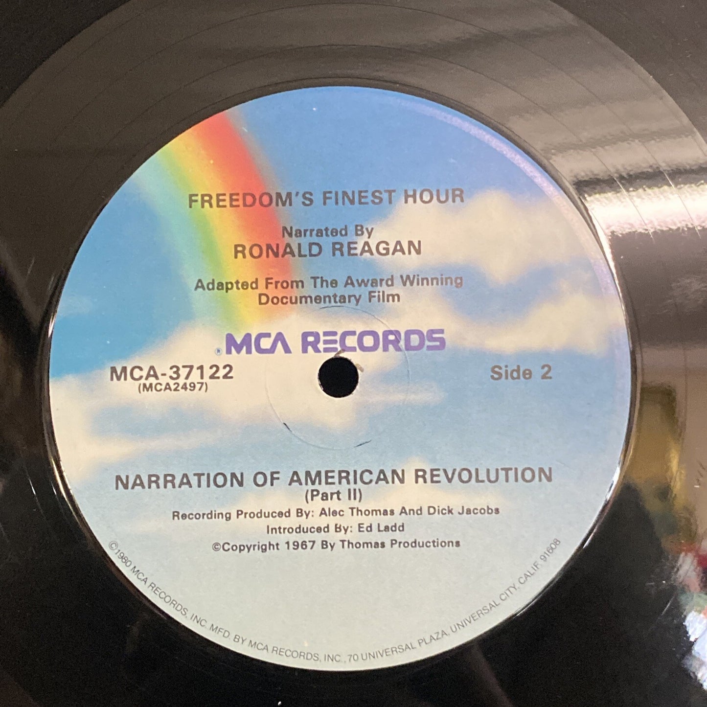 RARE PROMO FREEDOM'S FINEST HOUR NARRATED RONALD REAGAN MCA 37122