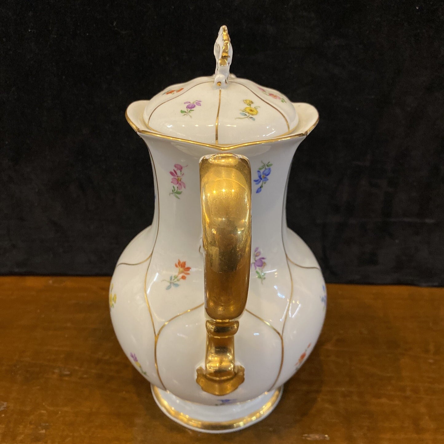 Meissen “Strewn Flower” Teapot Creamer Sugar Coffee & Tea Service Set of 7