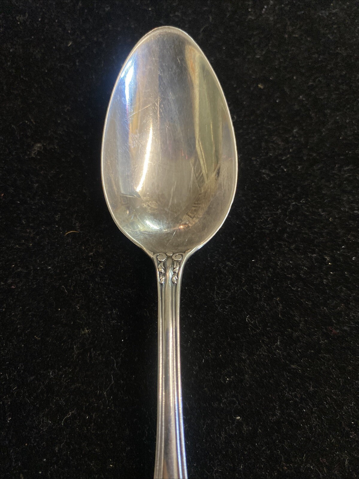 FRANK SMITH COLBERT STERLING SILVER 5.5" COFFEE SPOON -engraved Julia 1921 15.8g