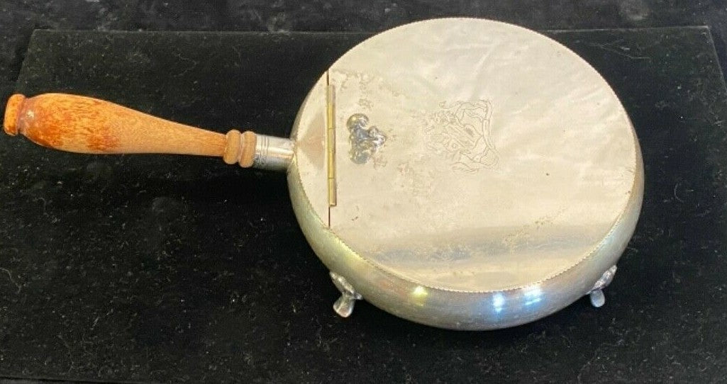 Antique Vintage Silverplate Crumb Catcher for sweeping crumbs off Tablecloth