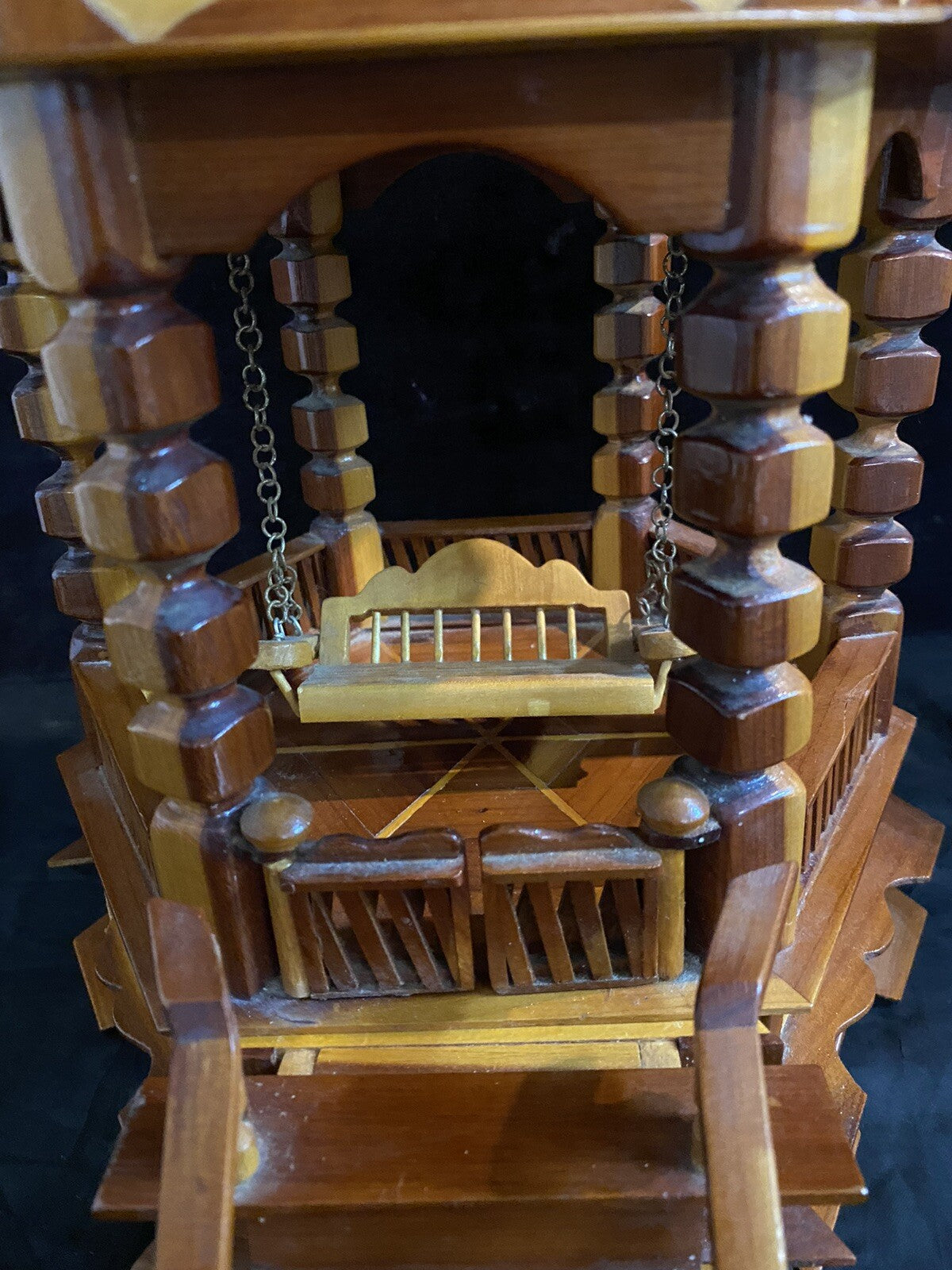 Handmade Wooden Gazebo Jewelry Box