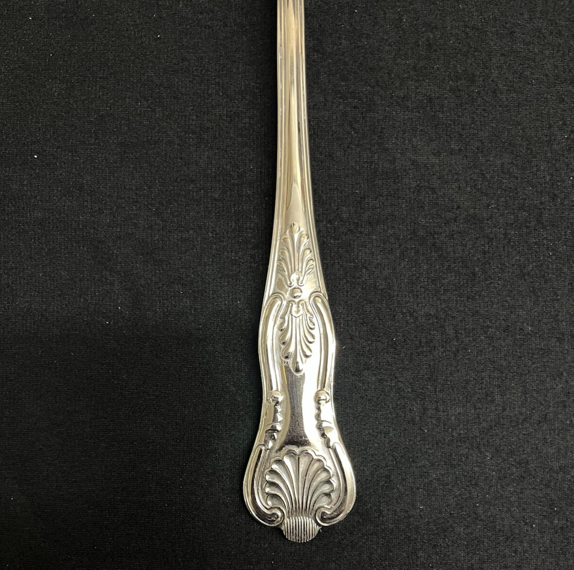 Kings by Sheffield Silverplate 3-Piece Hostess Set Spoon, Fork, and Pasta Server