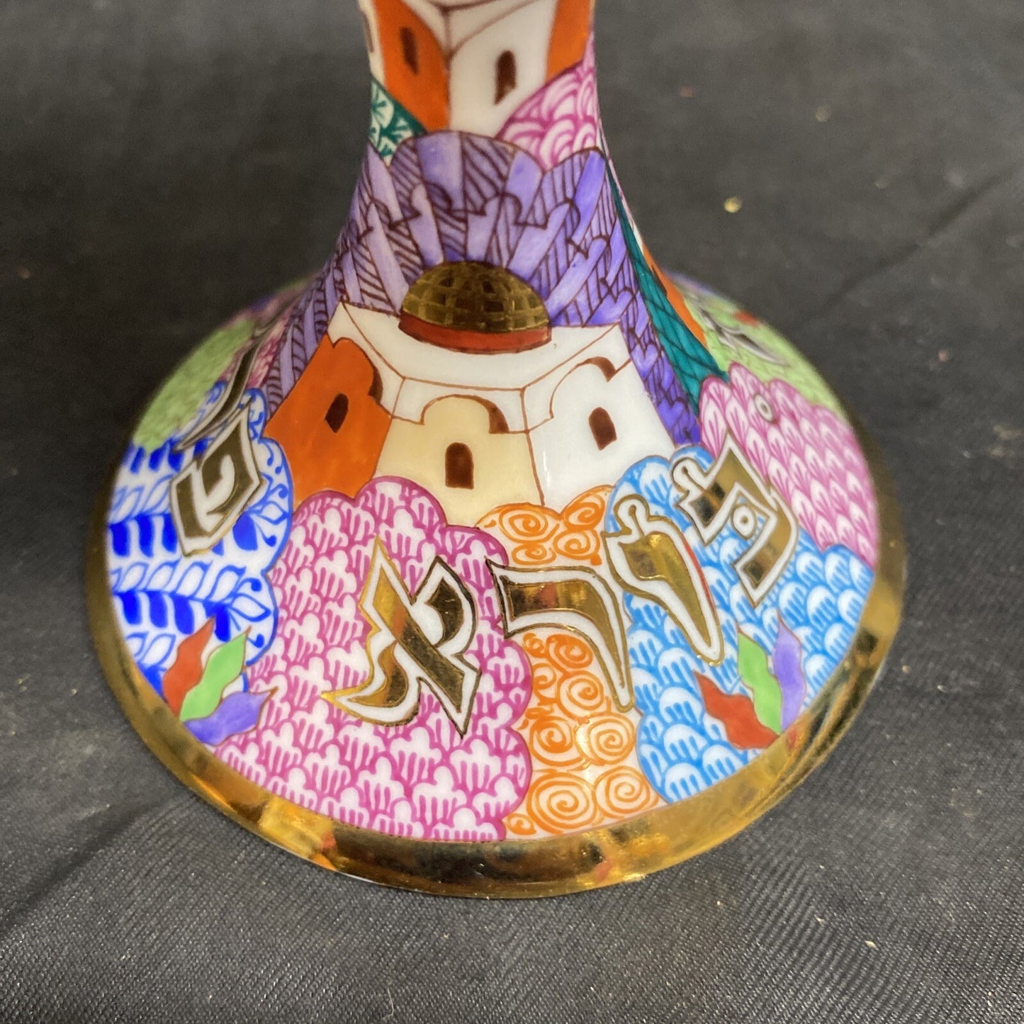 Faberge Kiddush Cup By Zvezdin’s Workshop Hand Painted Gold RARE $300