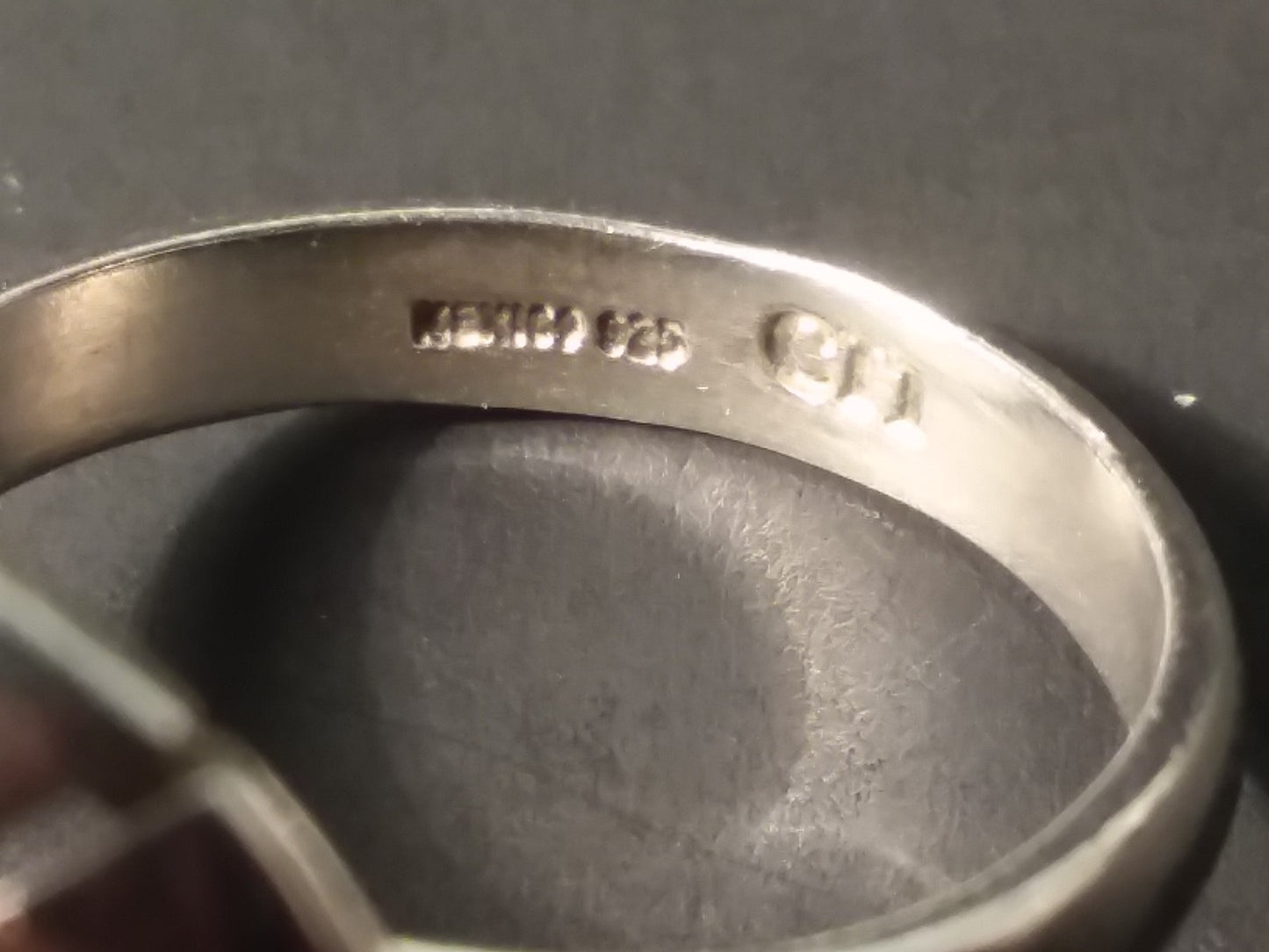 Red Carnelian  Sterling Silver Ring Mexico CII Sz 9.75 5.6g