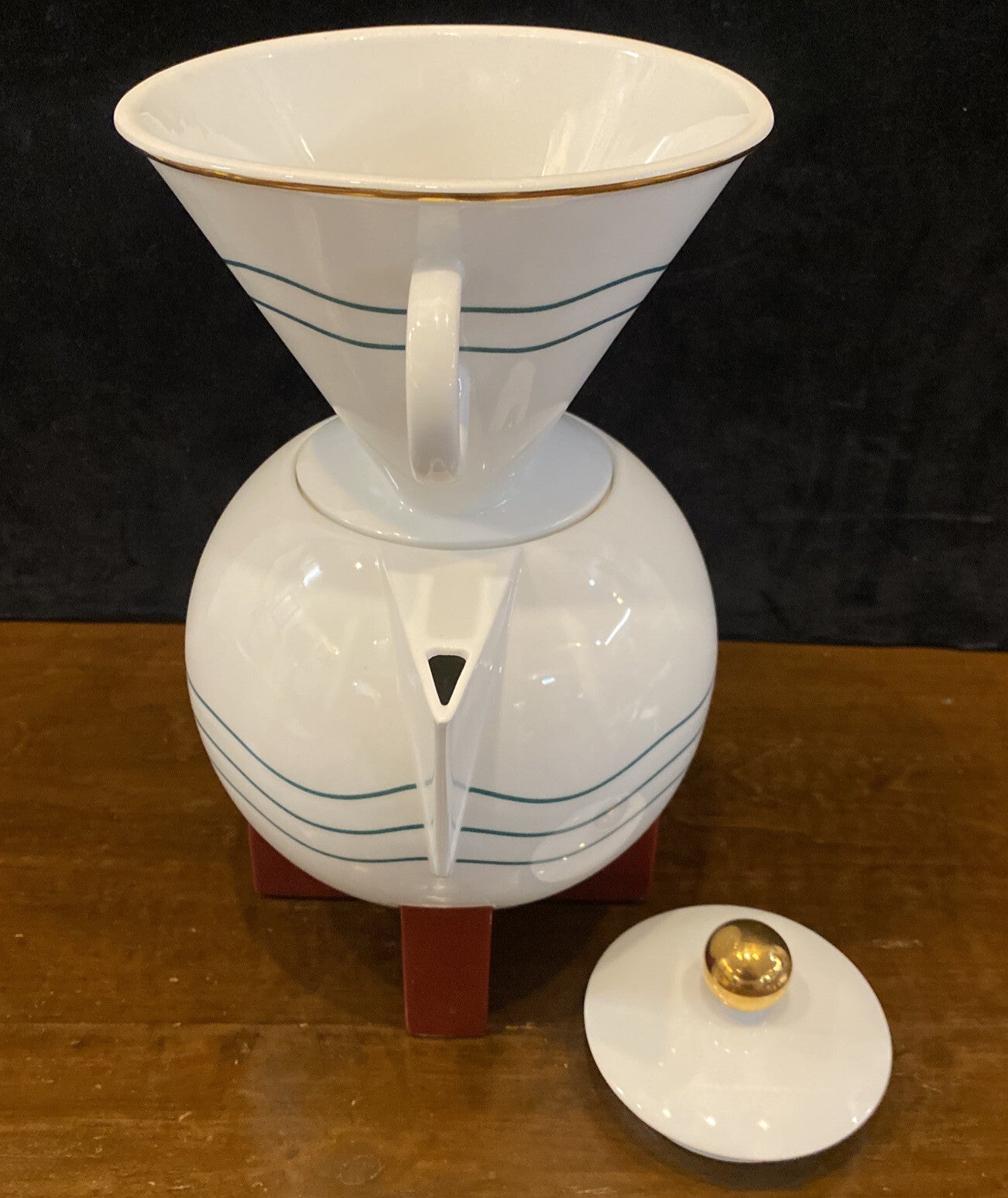 Swid Powell “The Big Dripper” Coffee Pot Michael Graves Art Deco Vtg Mint BH279