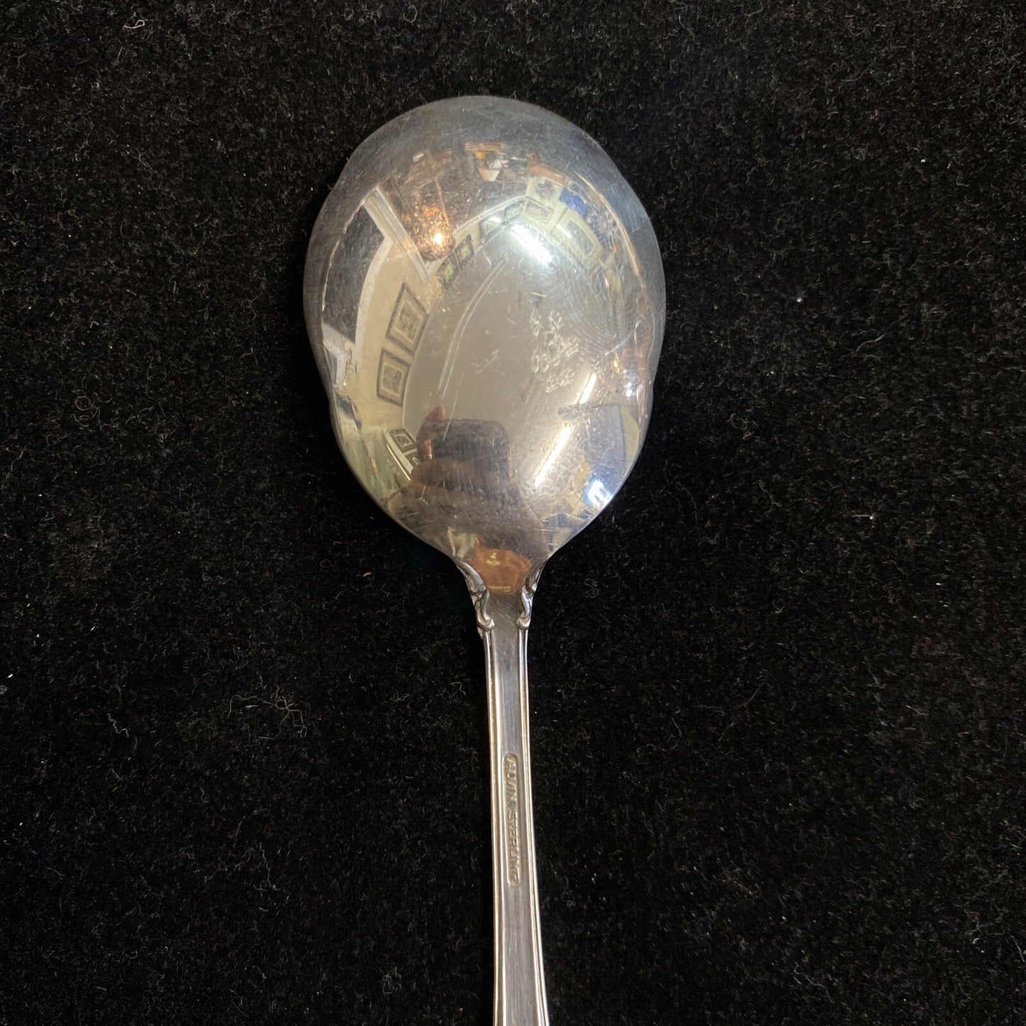 Sterling Silver Alvin  Pirouette 6" Sugar Shell Spoon