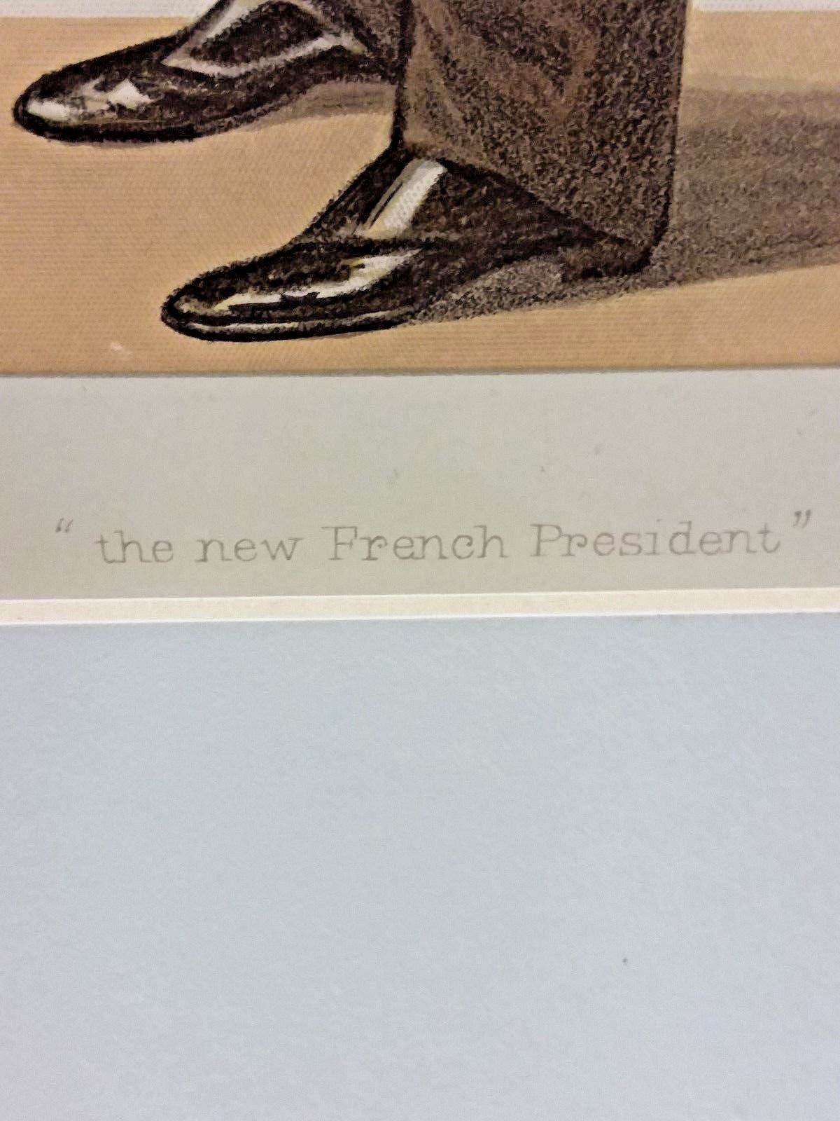 Antique VANITY FAIR  PRINT The President of the French Republic 1899 by Cuth