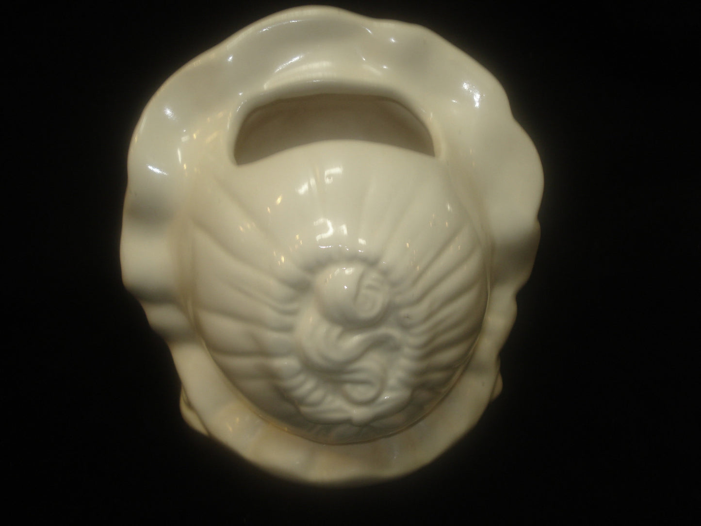 Infant Baby in Bonnet Headvase  Pottery Head Vase Planter USA Hull ? 1940's