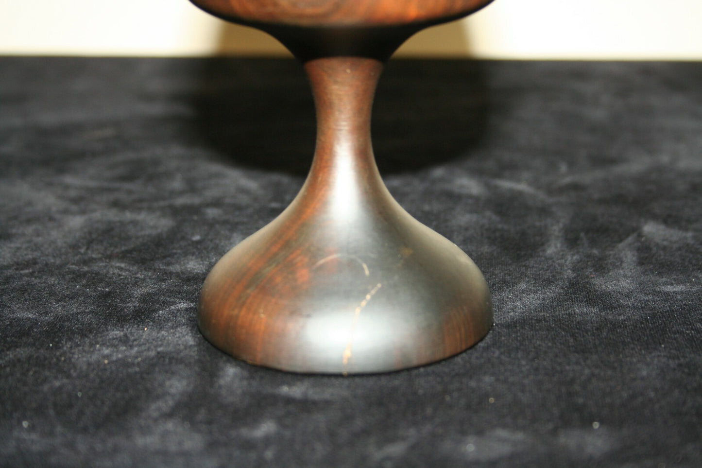 Vintage Handmade Carved Wood Goblets Chalice Shaped Lot of 4 Excellent H 6"