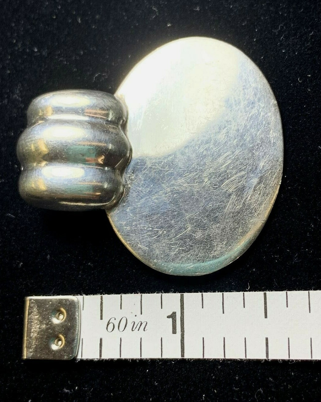 Vtg 925 Sterling Silver OVAL Slide Pendant 13.3g