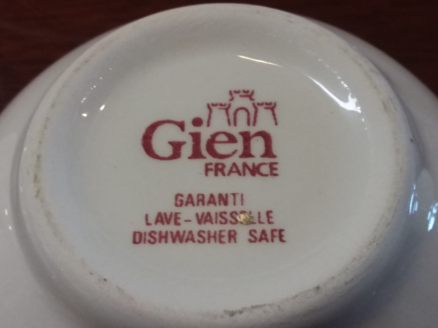 Set of 6 Cups & 6 Saucers by Gien in the Aurelie and Herbier Rose French Country