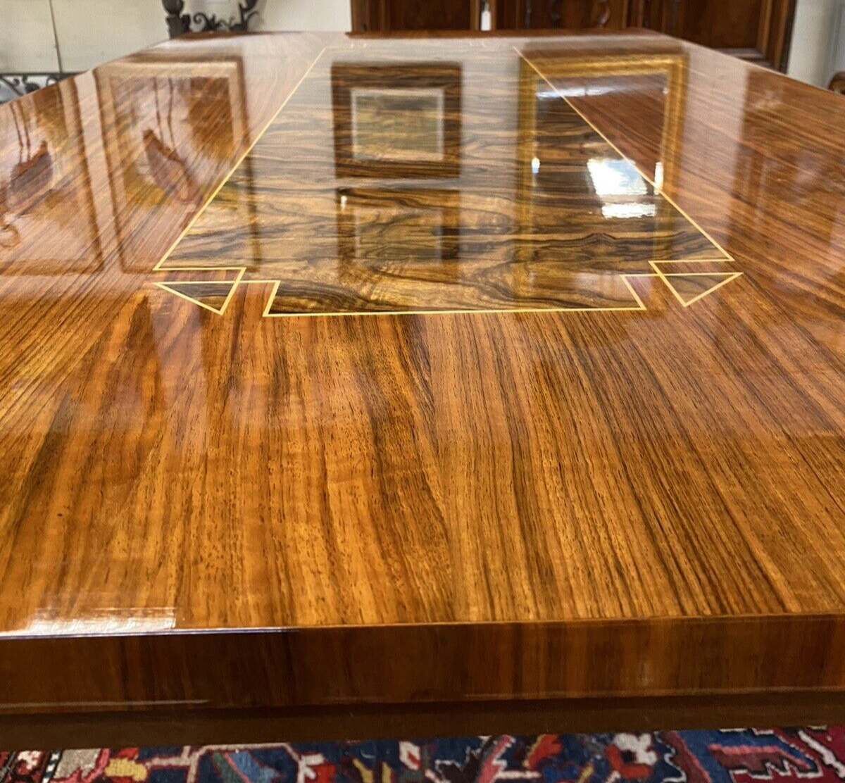 FRENCH MID-CENTURY MODERN LACQUERED BURLWOOD TABLE