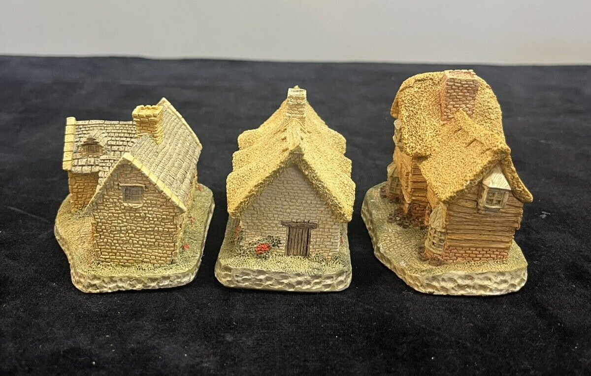 Lot Of 3 David Winter Cottages: Dower House, Village Shop, Cotswold Cottage 1982