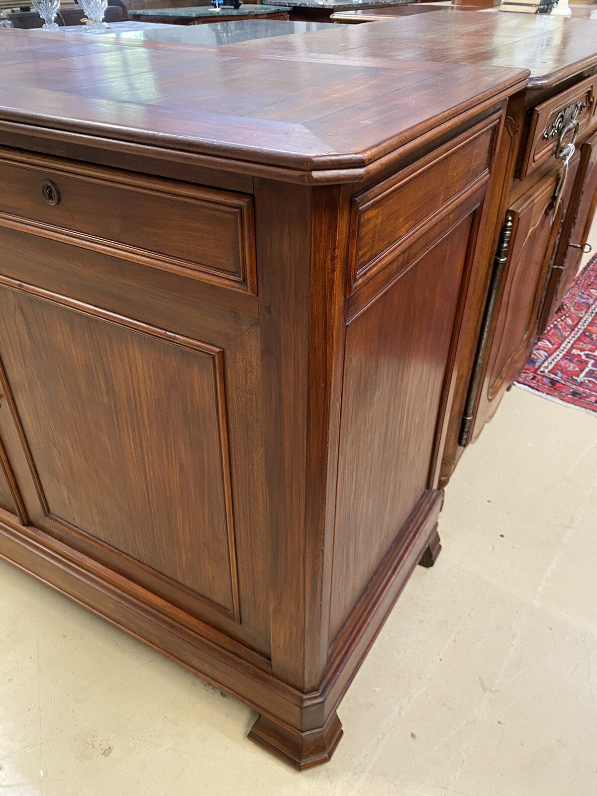 Antique French Louis Philippe Cherry Commode Chest Sideboard