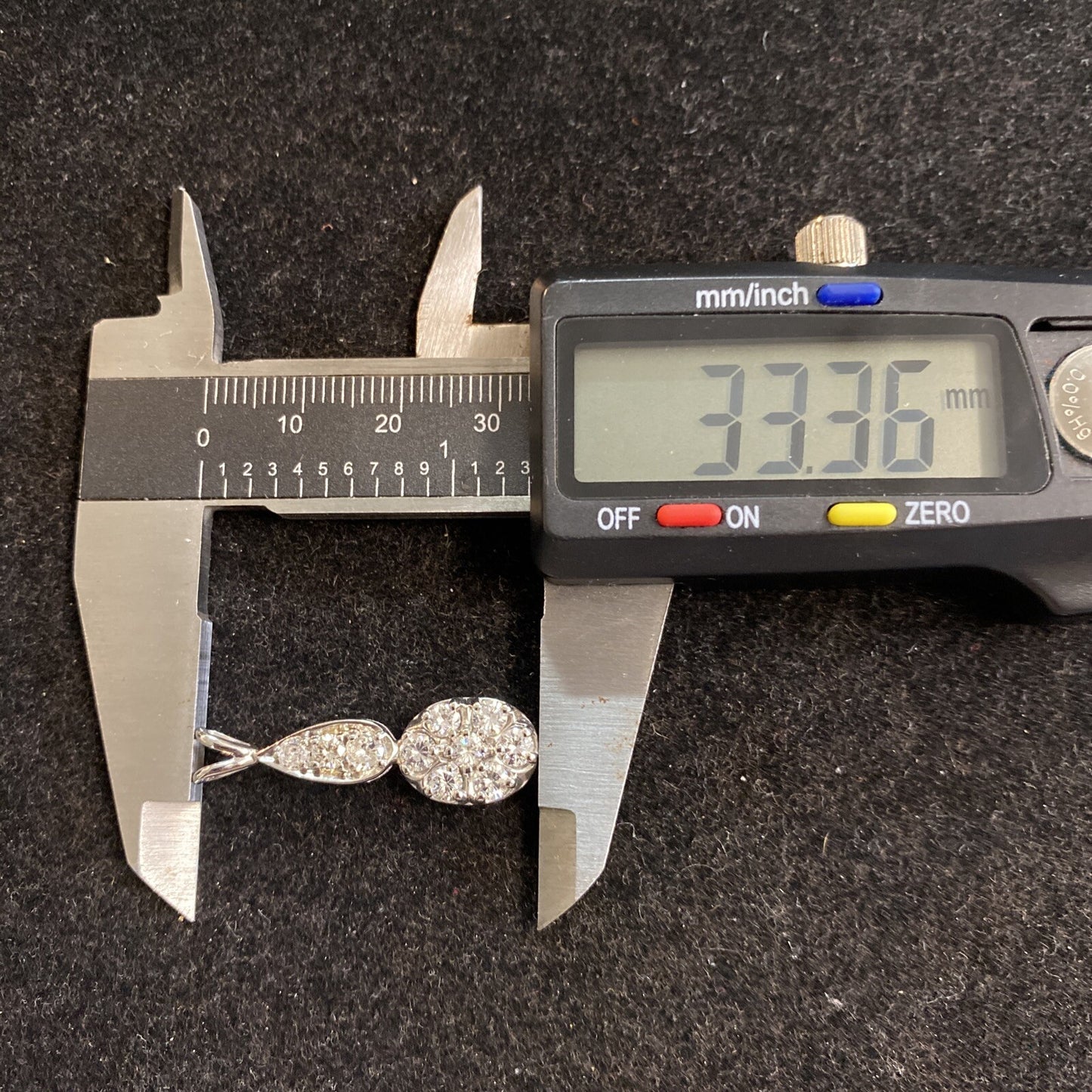 14K Gold 10 Diamond Approx 1.38 cts Pendant 2.9g SI1-SI2 TESTED Sterling Chain