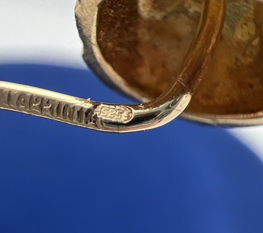 14 Karat Yellow Gold Björn Weckström Nugget Stickpin 1986 Lapponia Finland