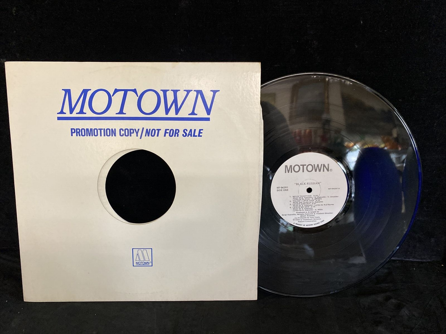 "BLACK RUSSIAN" Motown M7-942R1 Vinyl 331/3 LP Stereo 1980 DJ COPY PROMO