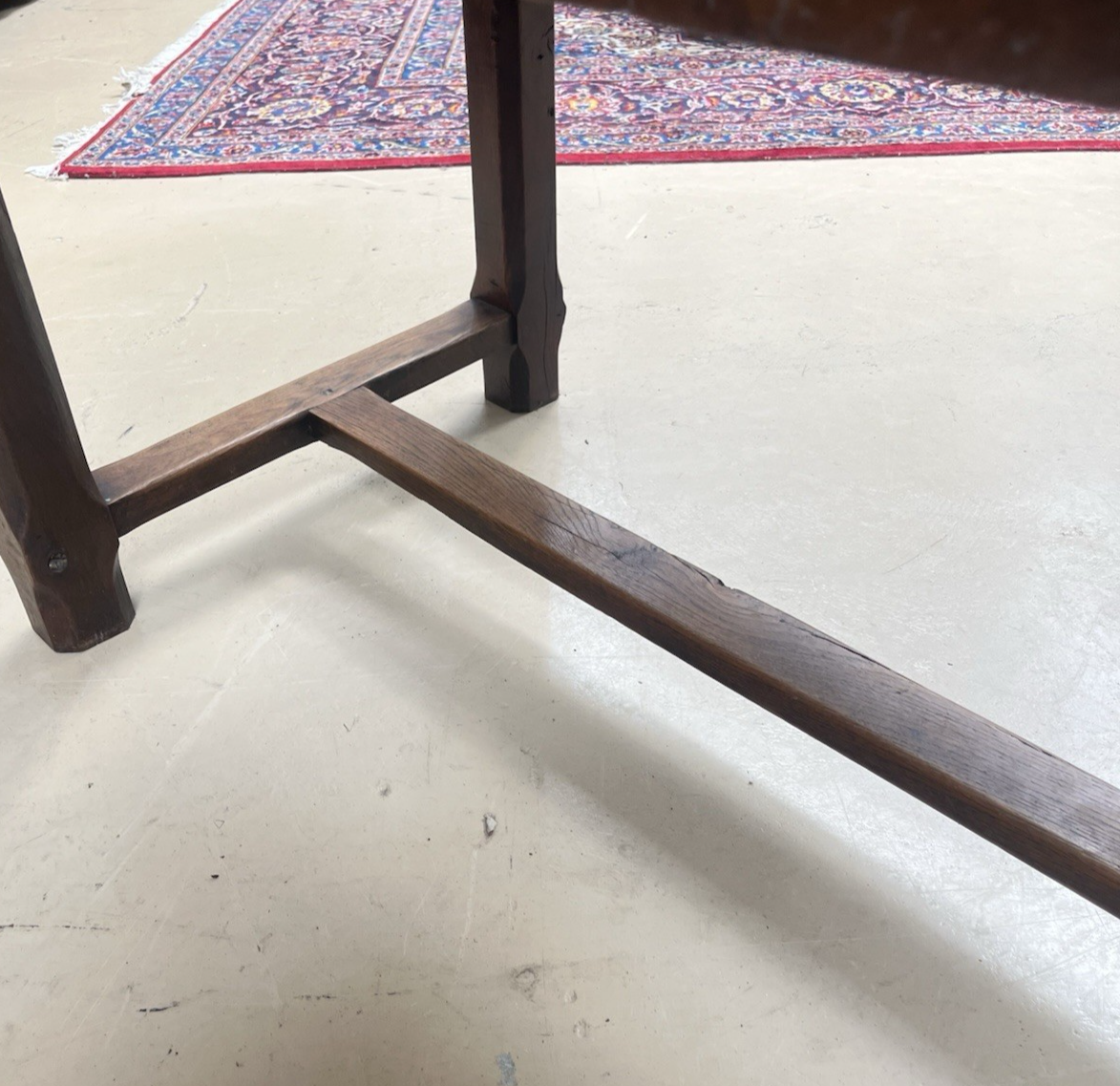 ANTIQUE FRENCH PROVINCIAL OAK RUSTIC FARMHOUSE SOFA DINING WORK TABLE