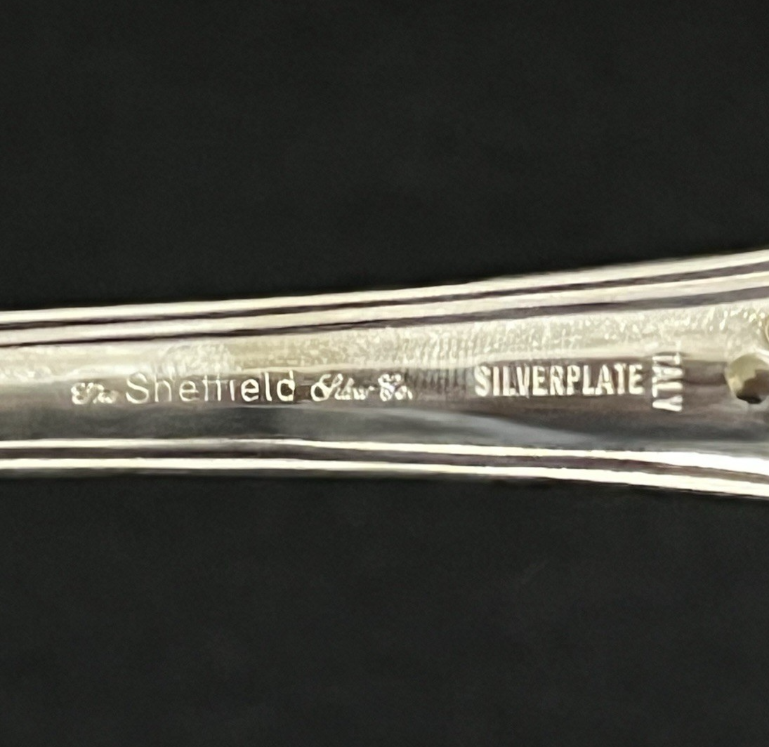 Kings by Sheffield Silverplate 3-Piece Hostess Set Spoon, Fork, and Pasta Server