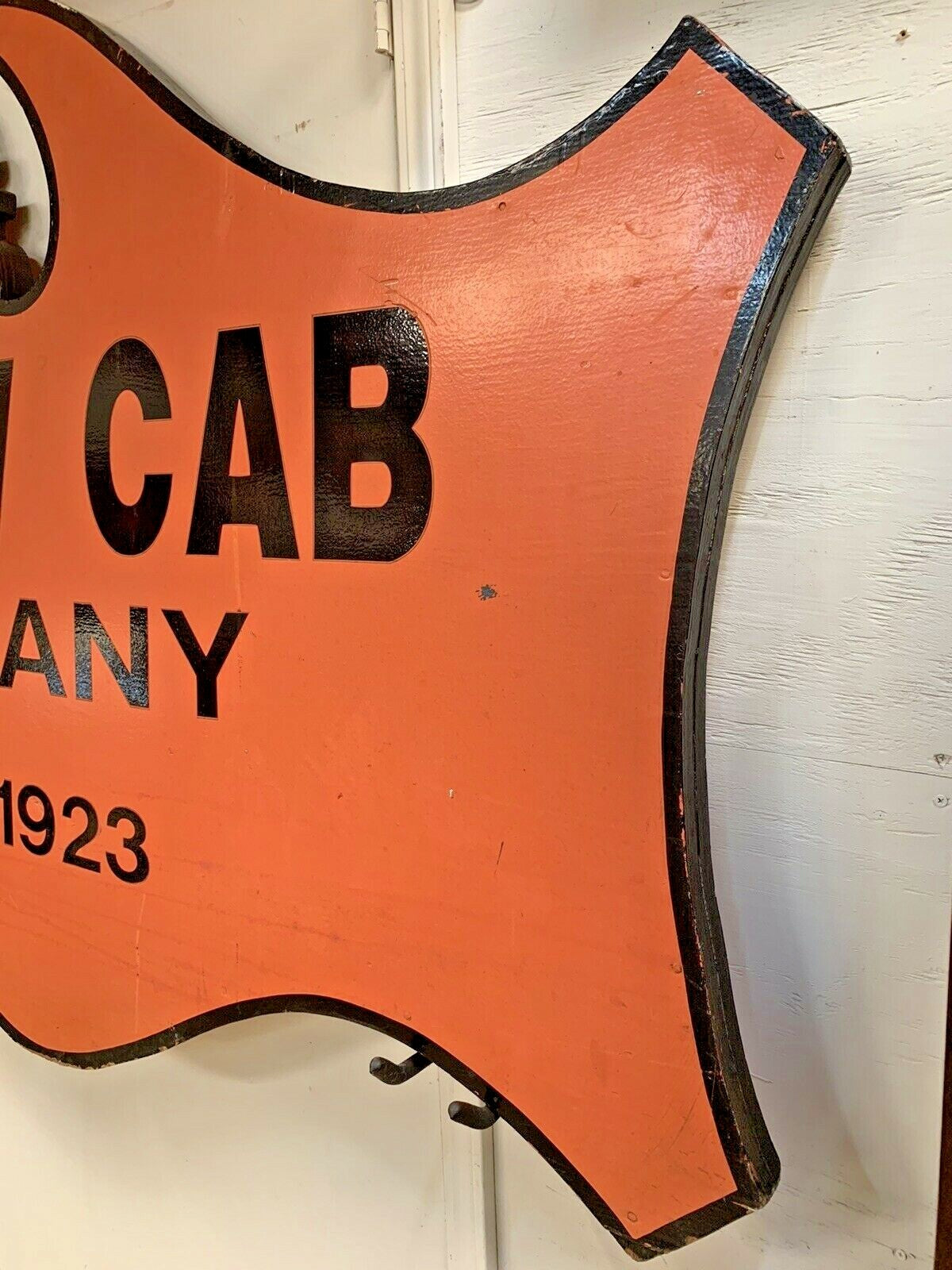 YELLOW CAB Company Since 1923  Antique Ad Sign 6 x 4 ft Wood Double Sided 133 lb