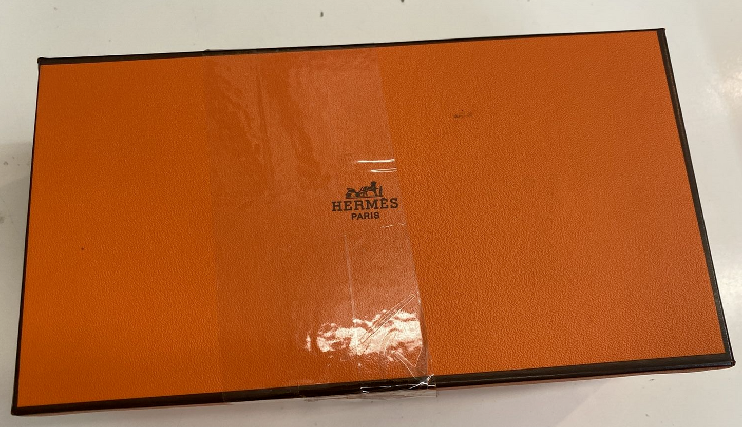 2x Hermès-Paris Fanfare Stemmed Wine Glass 6" & 6 1/4"