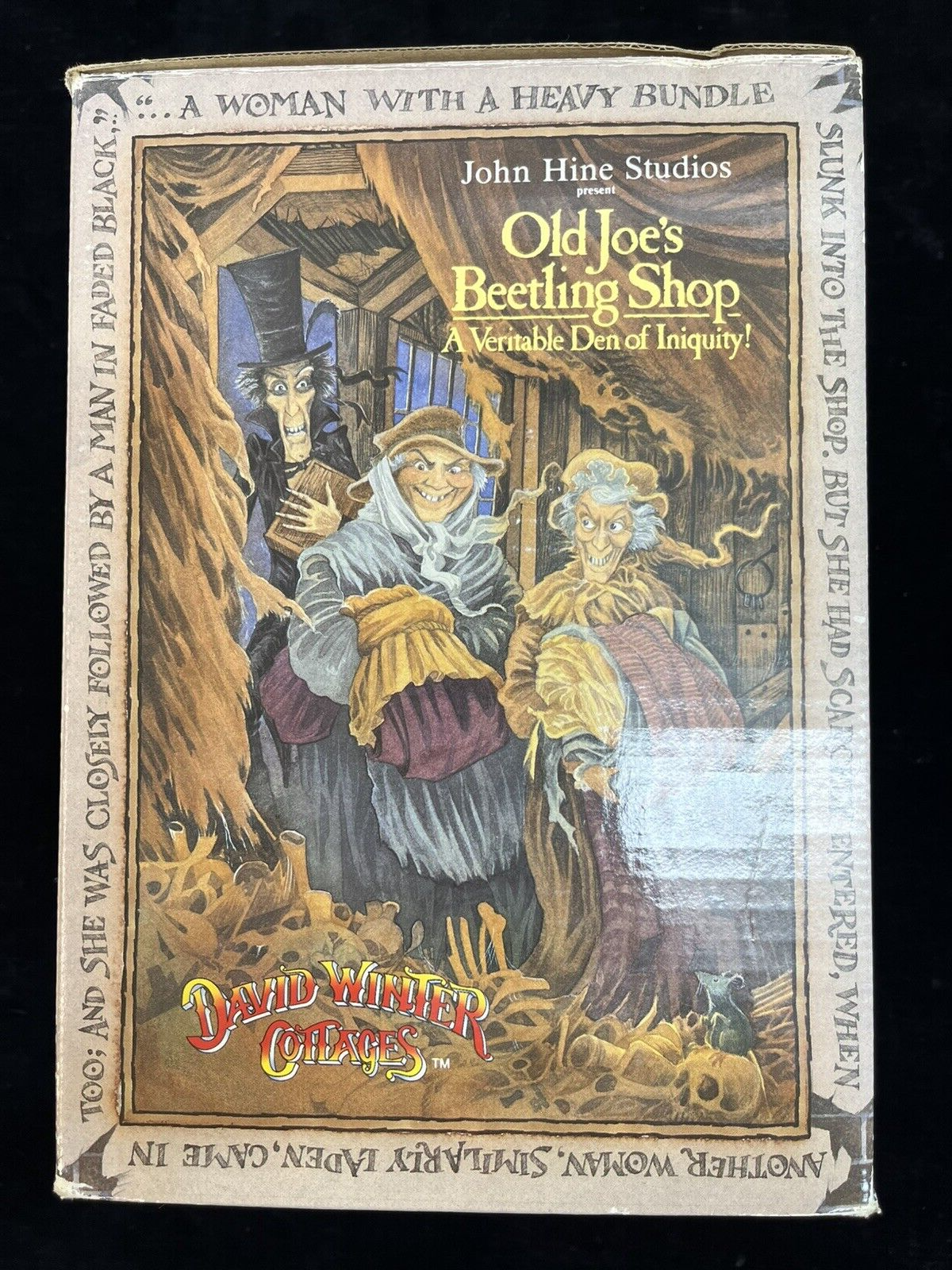 1993 CHRISTMAS SPECIAL DAVID WINTER COTTAGES "OLD JOE'S BEETLING SHOP" W/BOX
