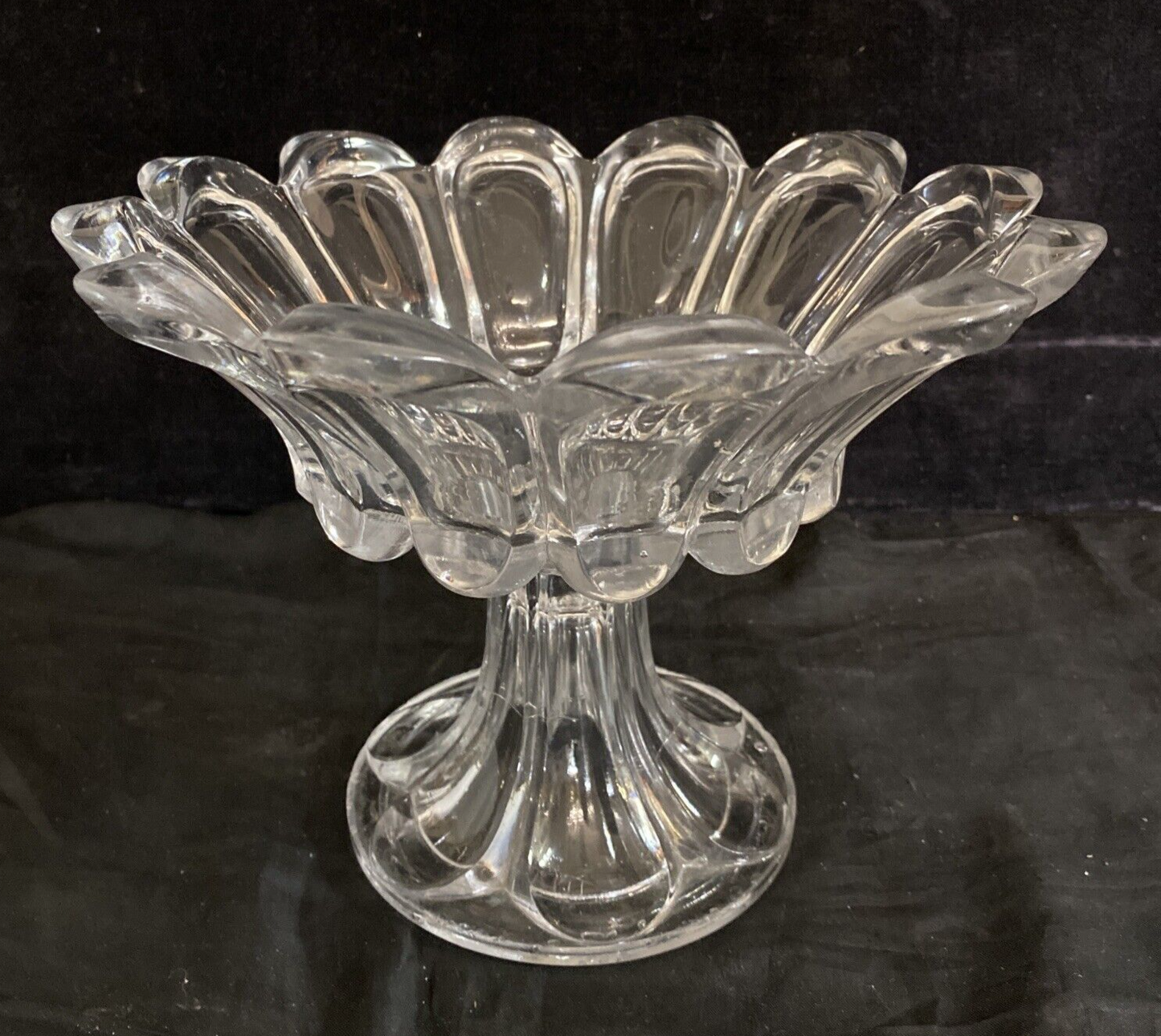 EAPG Flint 7" Petal & Loop Compote 1840 BH298