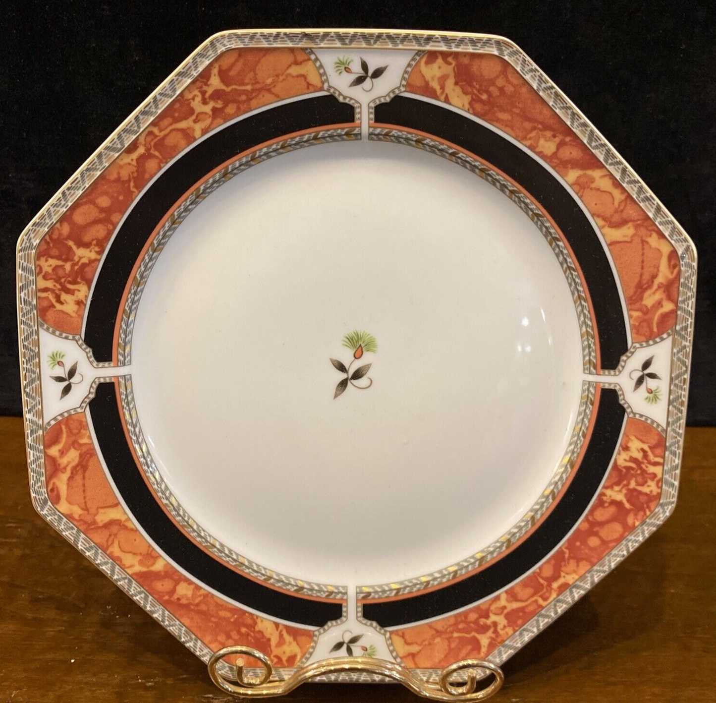 Royale Limoges France “Hadrien” Brique Plates 2 10" Dinner & Salad  9"