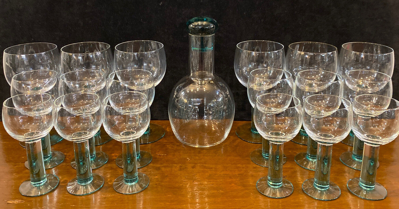 Hand Blown Glass Decanter by Artist Kerttu Nurminen Iittala Finland BH287 D