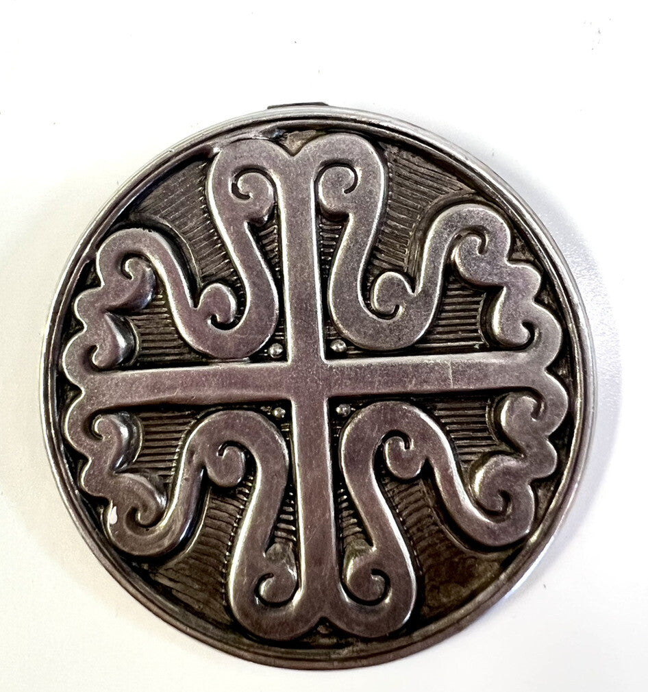 Stieff 1973 Smithsonian Sterling Ethiopian Coptic Cross Ornament Pendant