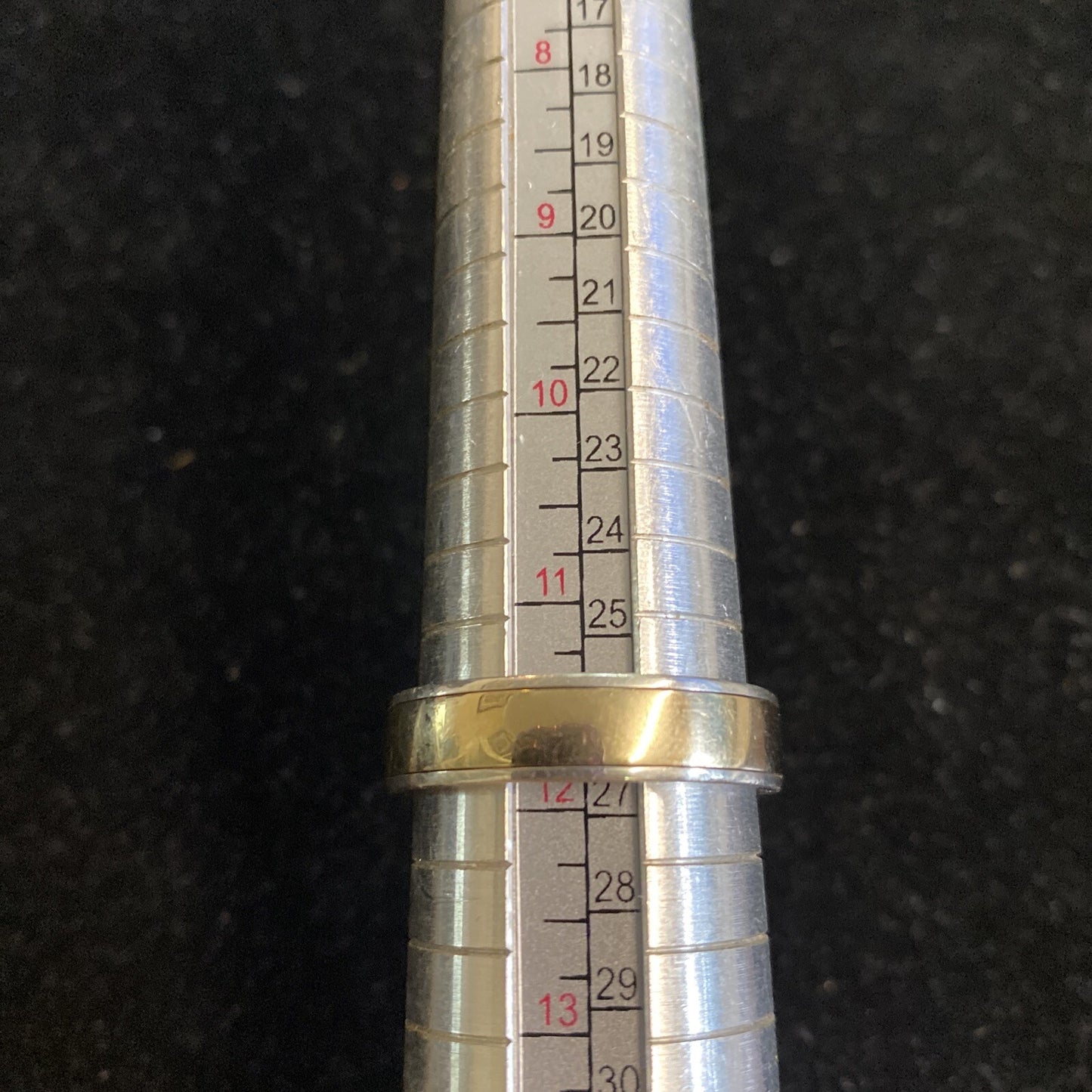 10k Yellow Gold & Sterling Silver Men's Ring Band Size 11.75 7.5g