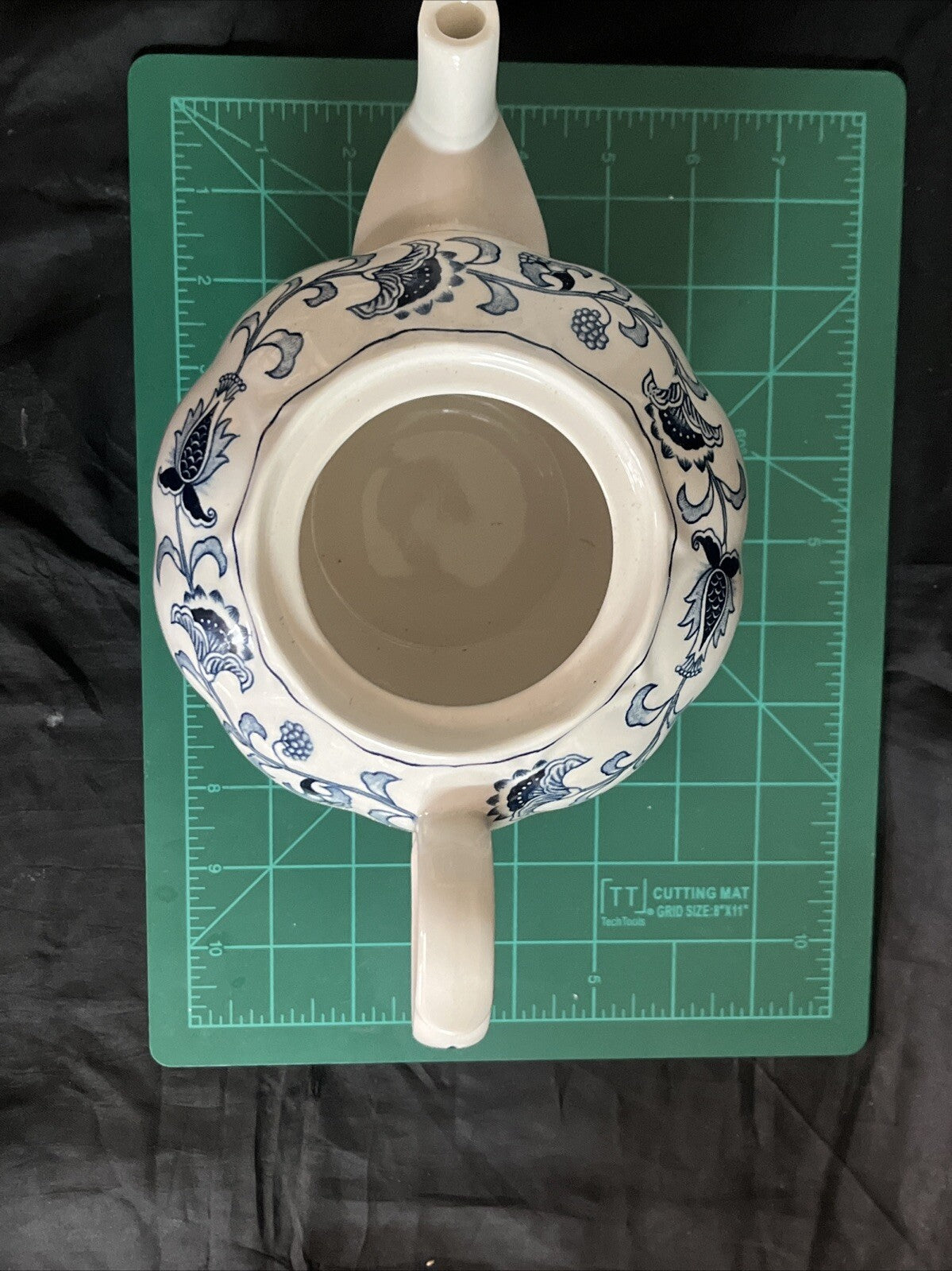 Rare Vintage Double Phoenix Nikko Japan Ming Tree Teapot Blue & White