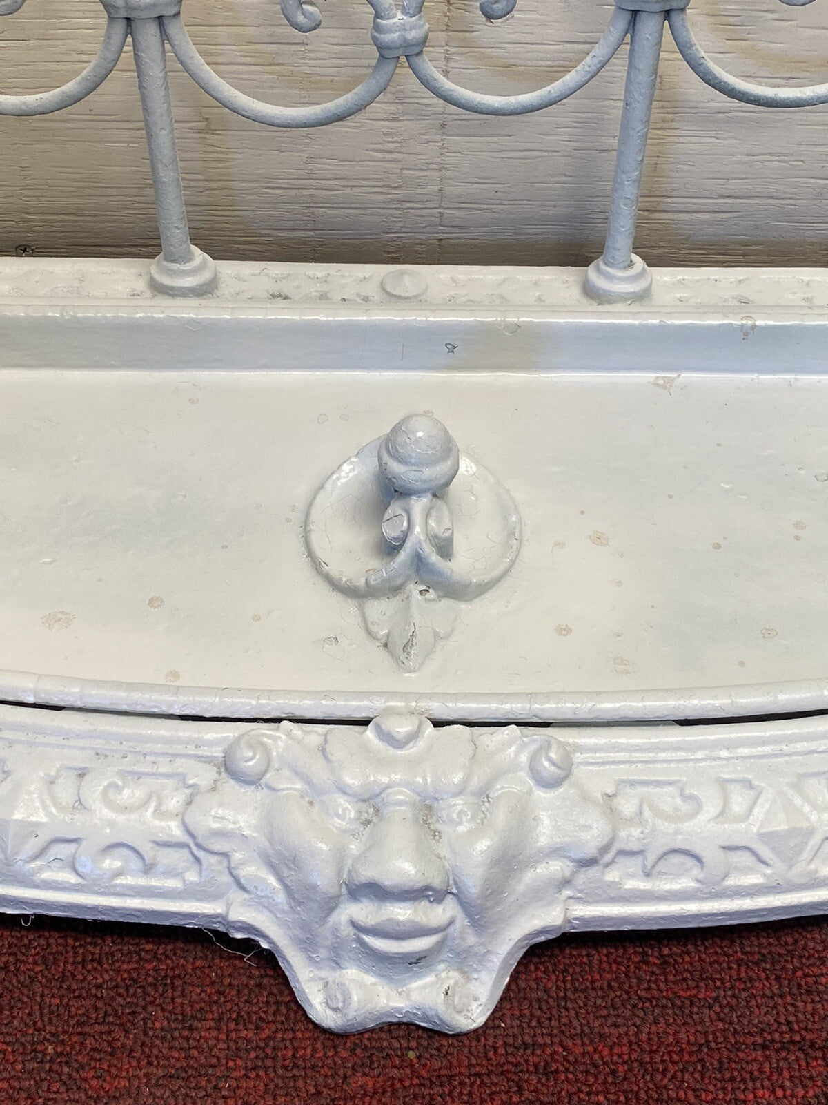 Antique French Victorian Cast Iron Umbrella Stand Hat Coat Rack Hall Tree