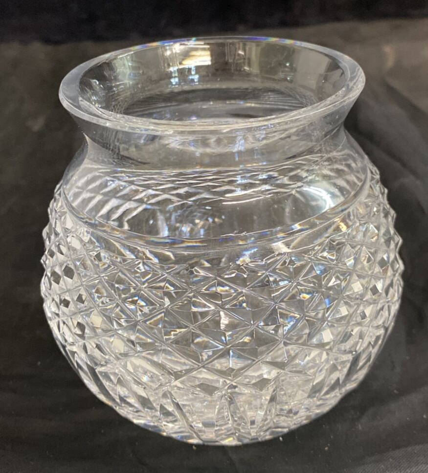 Waterford Cut Crystal Lidded Biscuit Barrel Candy Honey Dish