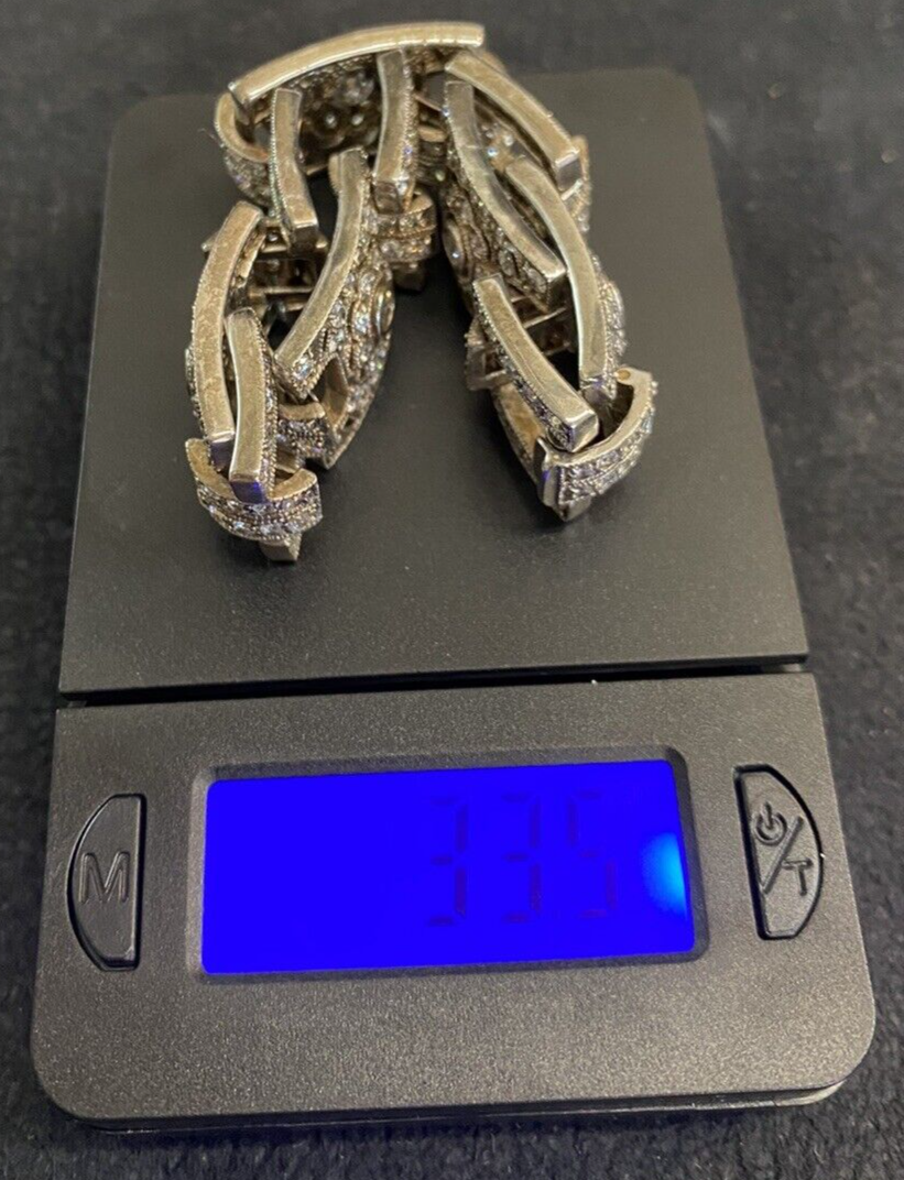 Vintage Sterling Diamante Rhinestone 7.5 "  Bracelet looks like diamonds